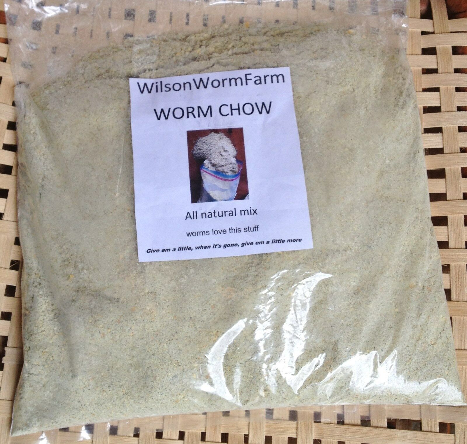 Worm Chow 6 Pounds Red Wiggler Worm Food 38% Protein