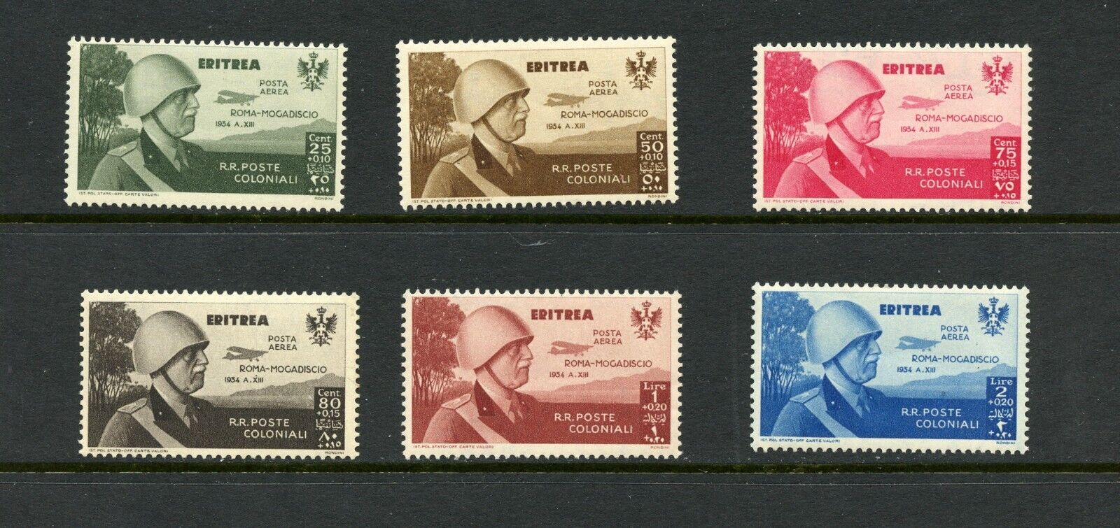 N622   Eritrea  1934   King Victor Emmanuel Iii    Short-set   6v.   Mlh