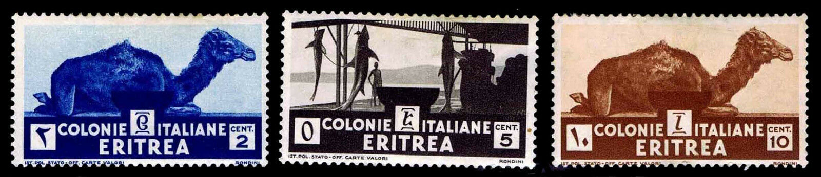 1934 Eritrea #158-160 Commemoratives - Oghr - Vf - Cv$11.00 (esp#2683)